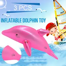 3 шт., новинка, розовая надувная игрушка в форме дельфина из ПВХ, водный пляж, ванна, бассейн, игрушка для детей, взрослых, товары для плавания