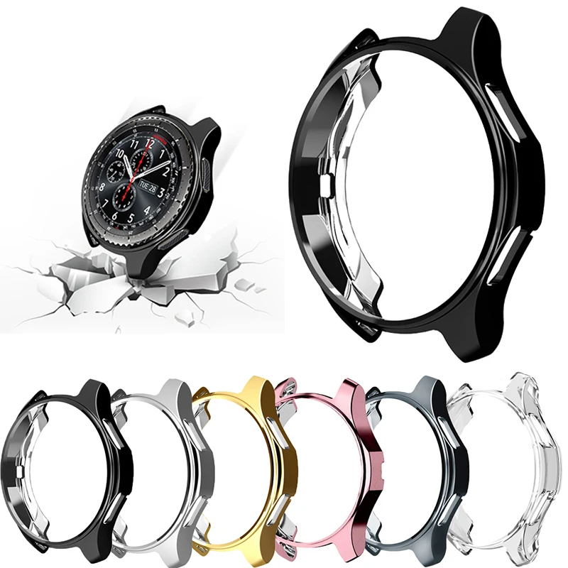 

Smart Watch Protective Case Cover For Samsung Gear S3 Frontier Bumper Cover Soft TPU Plated All-Around Protective Bumper Shell