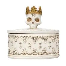 1 шт. Творческий Готический коронованный череп ювелирные изделия на волосы хранения ожерелье с бусинами-кубиками серьги коробка для браслетов