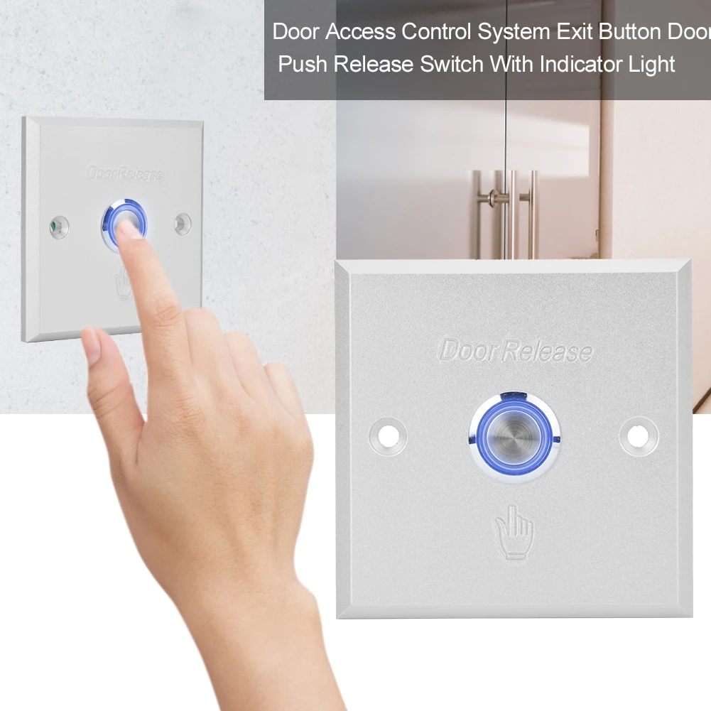 

DC36V Door Access Control System Exit Button Door Push Release Switch With Indicator Light hot sale 2019 New