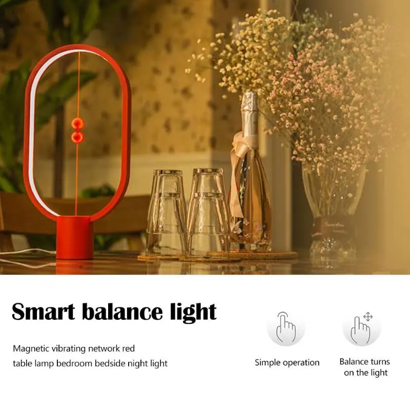 

Smart LED Night Light Creative Magnetic Balance Desk Lamp USB Charge Home Decoration Bedside Lamp Kids Children Night Light