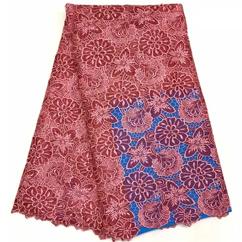 

Knitted wonderful flowers design with beads water soluble chemical Lace Fabric FAW7 Free shipping High quality cord Lace Fabric