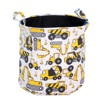 

Cartoon Cars Printed Storage Basket For Toys Fabric Clothes Organizer Folding Large Laundry Basket For Dirty Clothes 40x33x40c