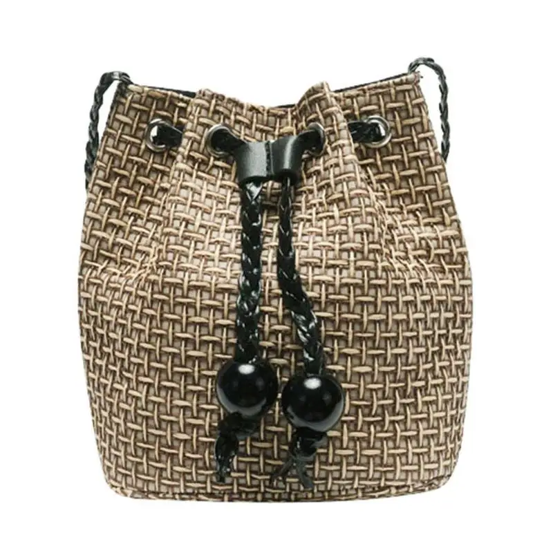 0 : Buy Women Casual Straw Bucket Crossbody Bags for Girls Summer Shoulder Beach ...
