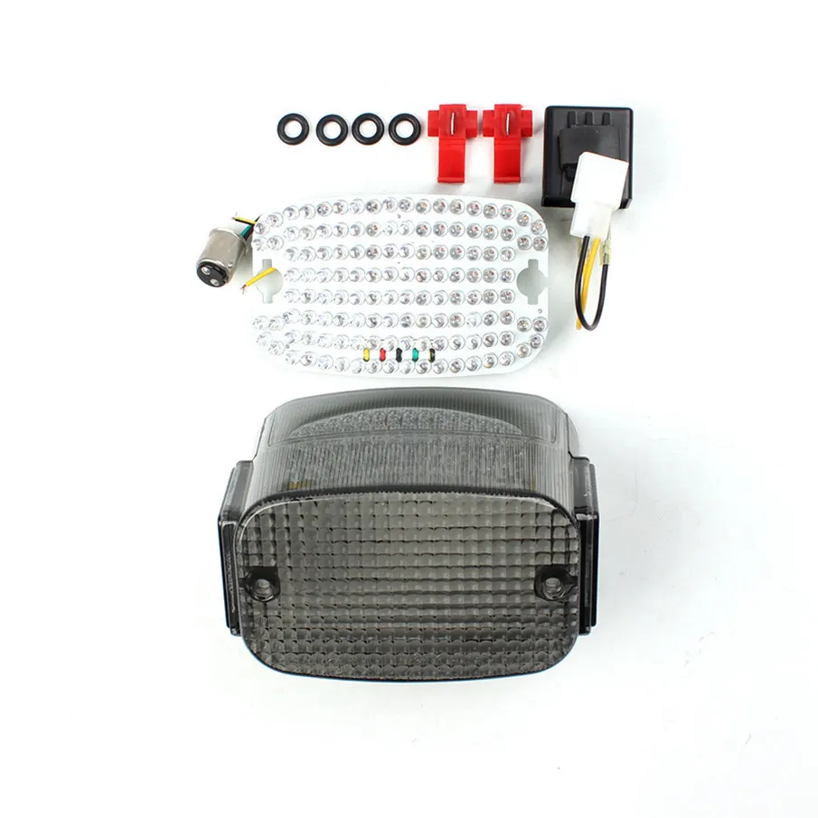 

LED Rear Turn Signal Brake Tail Light Integrated For KAWASAKI VULCAN 800 CLASSIC 1500 88 /NOMAD 1999-2006 Smoke