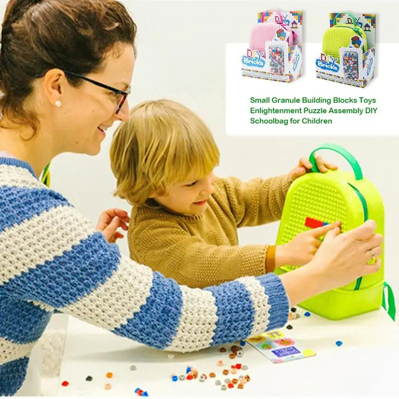 Маленькие гранулы строительные игрушки просветление головоломки Сборка DIY школьный обучение маленьких детей головоломка игрушка