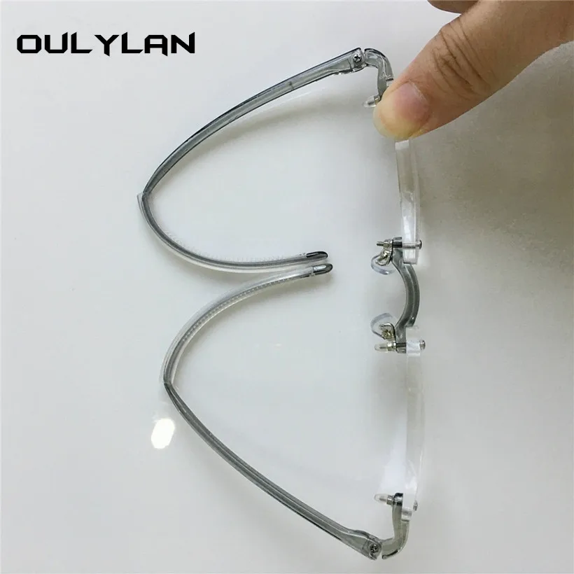 Очки для чтения Oulylan TR90 без оправы мужчин и женщин очки дальнозоркости с