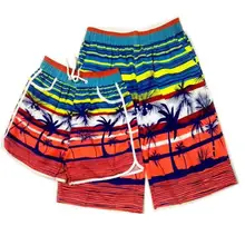 MISSKY 2 шт./компл. пляжные шорты для влюбленных Для мужчин плавки Быстросохнущие шорты печати серфинг шорты Лето строка шорты с эластичным поясом