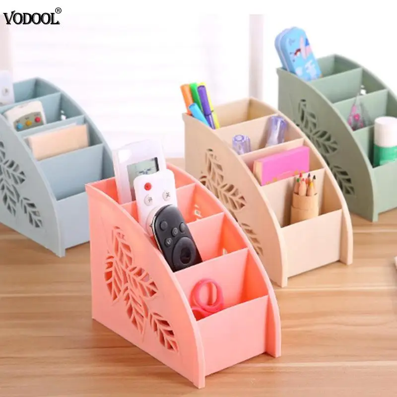 

1pc 4 Grids Desktop Box Stationery Holders Makeup Organizer Makeup Display Case Brush Remote Control Holder Storage Box