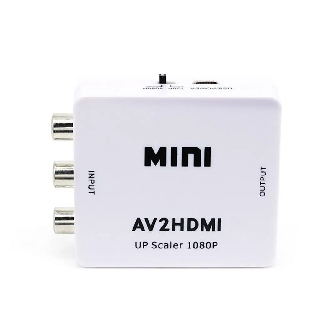 2019 Мини видео из AV преобразователь видеосигнала HDMI Box AV2HDMI RCA cvbs к адаптер для HD ТВ