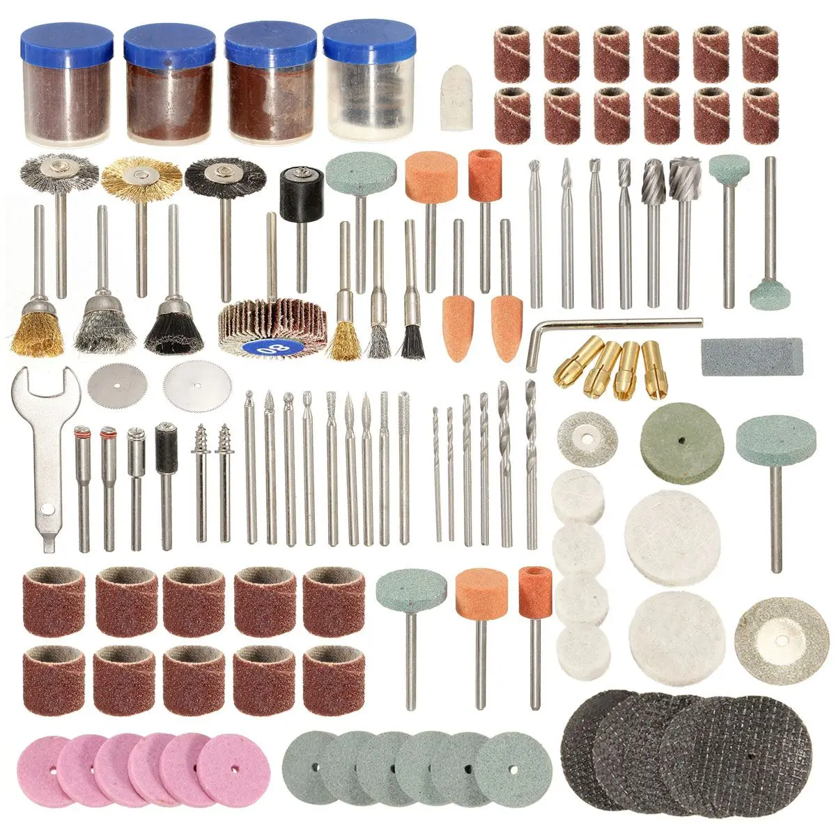

166Pcs Complete Rotary Power Tool Set For 1/8'' Shank Sanding Polish Accessory Bit Mill Suit Jade Carving Cost-effective