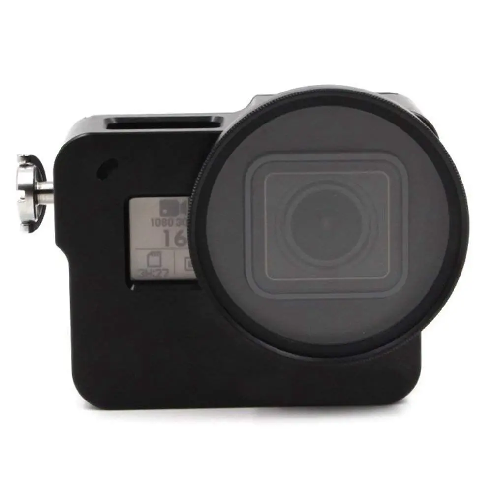 

FFYY-Aluminum Alloy CNC Side Open Housing Camera Shell Case for GoPro Hero 7/6/5,Metal Skeleton Protective Cage with Backdoor