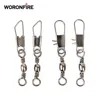 50pcs/Lot Stainless Steel Fishing Connector Pin Bearing Rolling Swivel 1#2#4#6#8#10#12#14# Lure Tackle FishHook Accessorries ► Photo 1/6