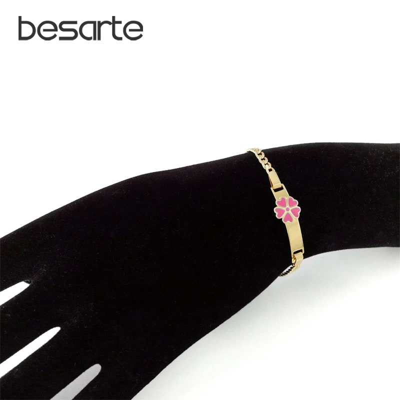 Детские ювелирные изделия детский браслет Pulsera Bebe Pulseira золотой с сердцем Enfant