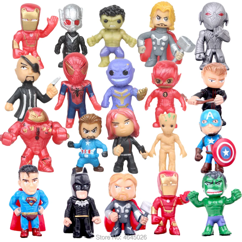 12PCS Marvel Comics avengers toy superheros figurine ironman hulk thor