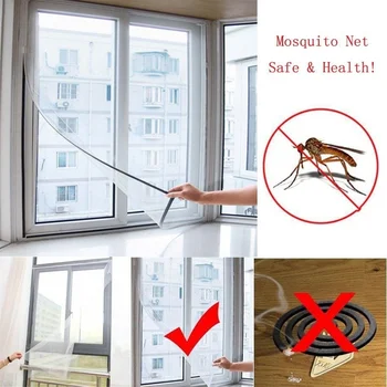 

Magnetic Window Mesh Door Curtain Snap Net Guard Mosquito Fly Bug Insect Screen Hook & Loop fastener