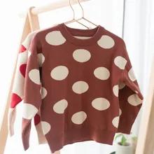 От 1 до 8 лет г.; весенние детские свитера; свитера в горошек для мальчиков; зимние свитера для девочек; вязаный детский пуловер; повседневная одежда для мальчиков