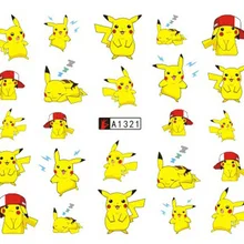 Стикер для ногтей, художественное украшение, слайдер Пикачу, толстый кот, клей, Переводные переводные наклейки, маникюрный лак, аксессуары для лака, фольга