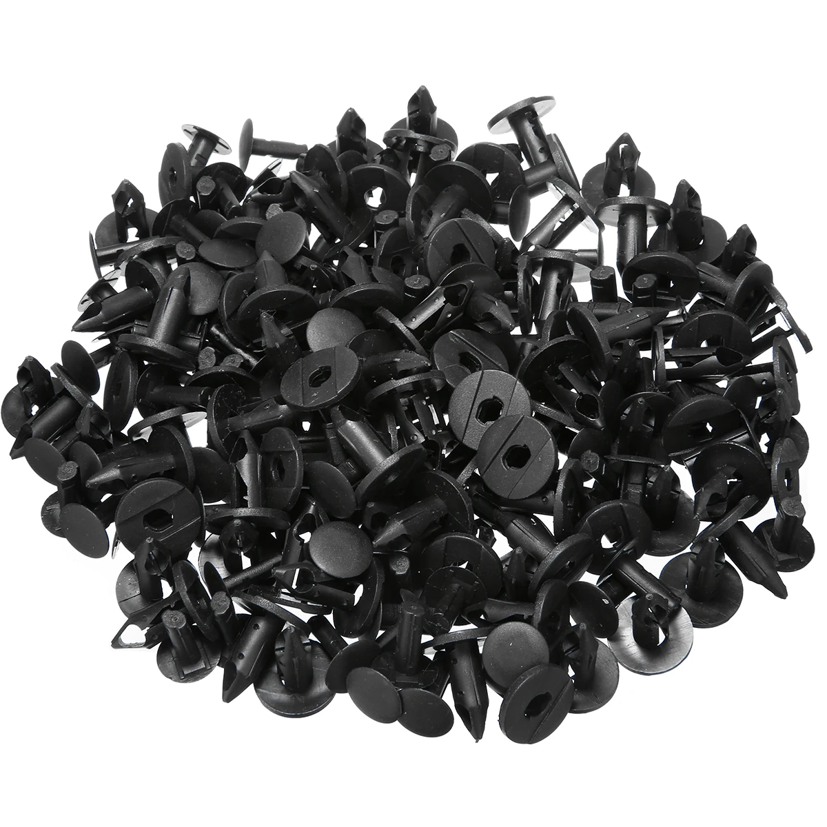 

100 Pcs/set 8mm Hole Dia Plastic Rivets Fastener Push Clips Black Universal For Car Auto Truck Boats