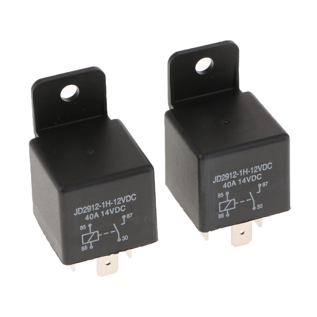 2pcs Car Motor Automotive Dc 12v 40a 40 Amp Spst Relay 4