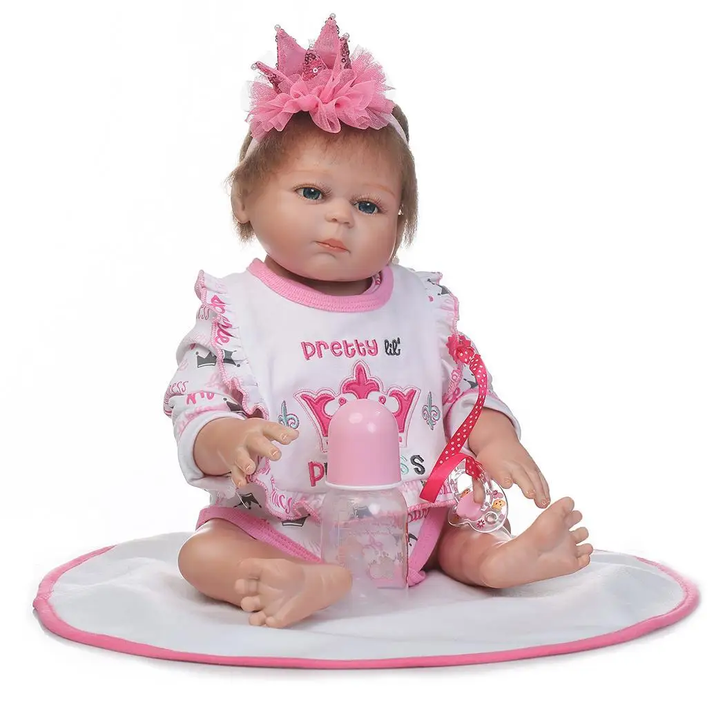 

NPK 18 Inch bebe Reborn Baby Doll Realistic Soft silicone Reborn Babies Girl Adorable Bebe Kids Brinquedos boneca Toy