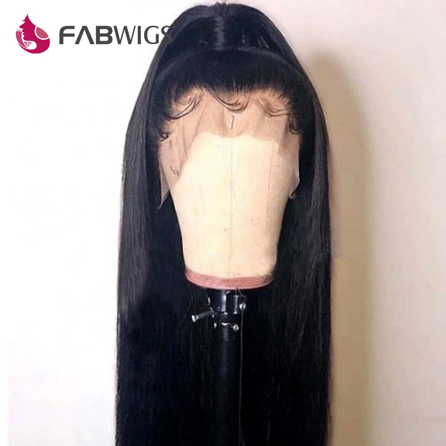 Fabwigs 360 синтетические волосы на кружеве al парик предварительно сорвал с ребенком волос бразильский прямые синтетические волосы на