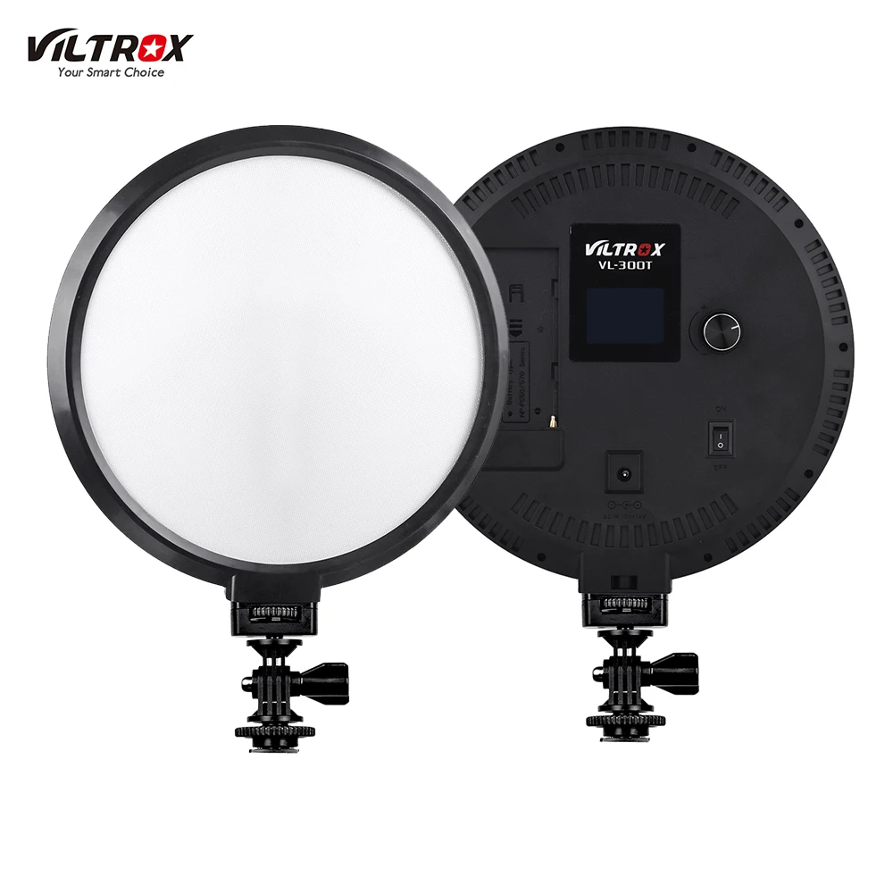 

Viltrox VL-300T 18W 3300K-5600K CRI 95+ Professional Ultrathin Bi-Color Dimmable 7 Inch Circular LED Video Light for Photography