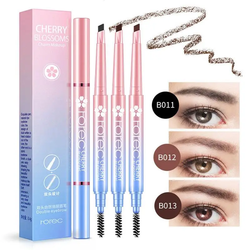 

New Brand Eye Brow Tint Cosmetics Natural Long Lasting Paint Tattoo Eyebrow Waterproof Black Brown Eyebrow Pencil Makeup Set