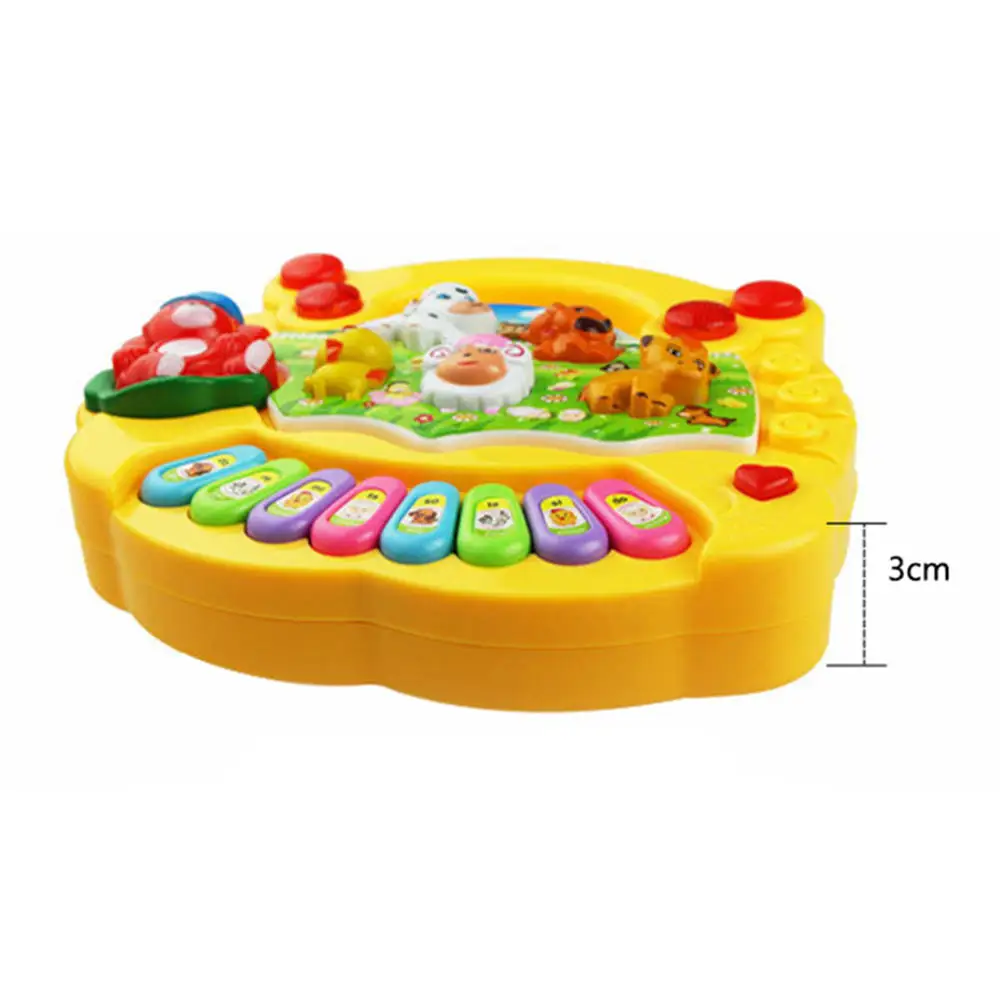 Canciones de música nueva útil bebé chico granja Animal música de Piano de juguete de desarrollo amarillo Brinquedo Educativo Canciones de música nueva útil bebé chico granja Animal música de Piano de juguete de desarrollo amarillo Brinquedo Educativo