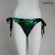Модная женская сексуальная одежда с блестками нижнее белье трусики бикини белье стринги