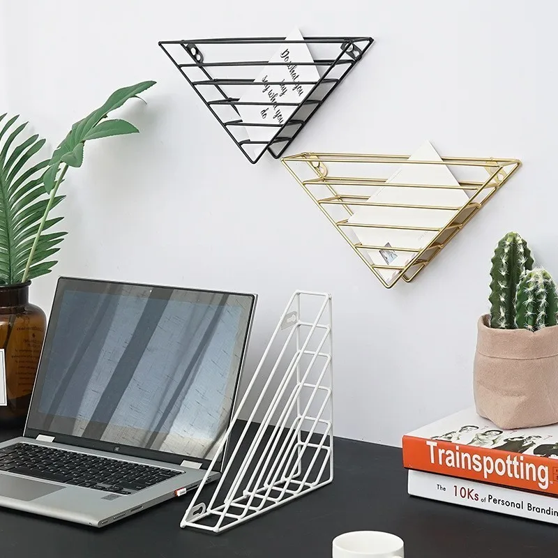 LM الأسلاك المعدنية جدار مجلة رف بن رف صحف الحائط البريد فارز مع السبورة التسمية