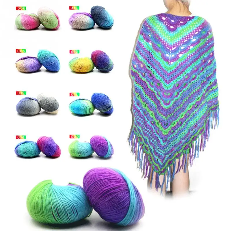 

1 Ball Hand Knitting Wool Yarn Colorful Soft Baby Children Cashmere Wool Crochet Yarn For Knitting Accessories