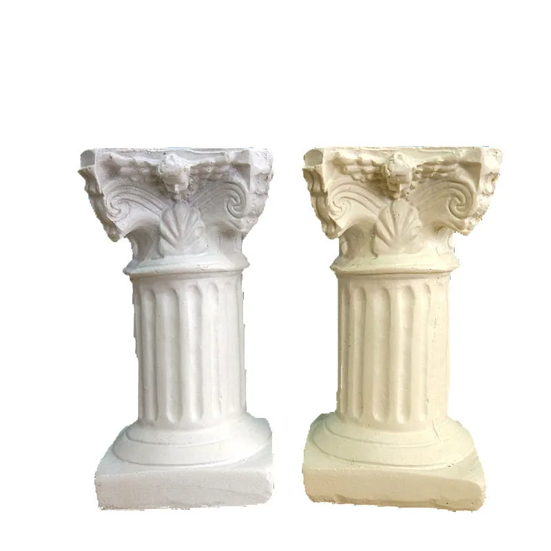 

Lychee Life Resin Roman Column Figurine Model Modern Style Building Miniature Figurines Garden Home Room Decoration Collection