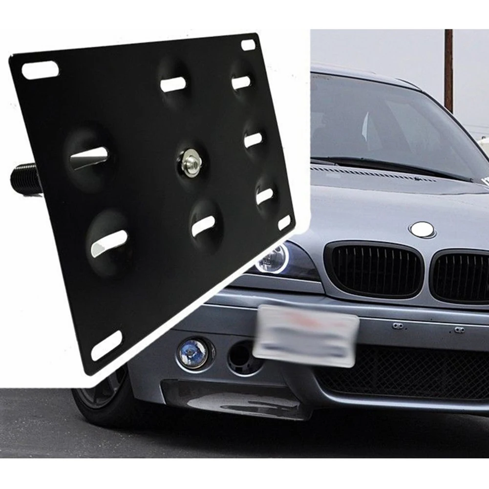 

Tow Hook License Plate Bracket Trailer Relocator Cars Front Vehicle Mount Frame Accessory Bumper For A4 A5 S4 S5 A7 S7