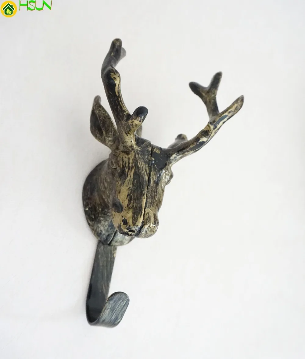 

Deer Wall Hook Metal Vintage Look Wall Hooks Decorative Hooks / Antique Bronze Coat Hooks Hanger Coat Rack Hanger