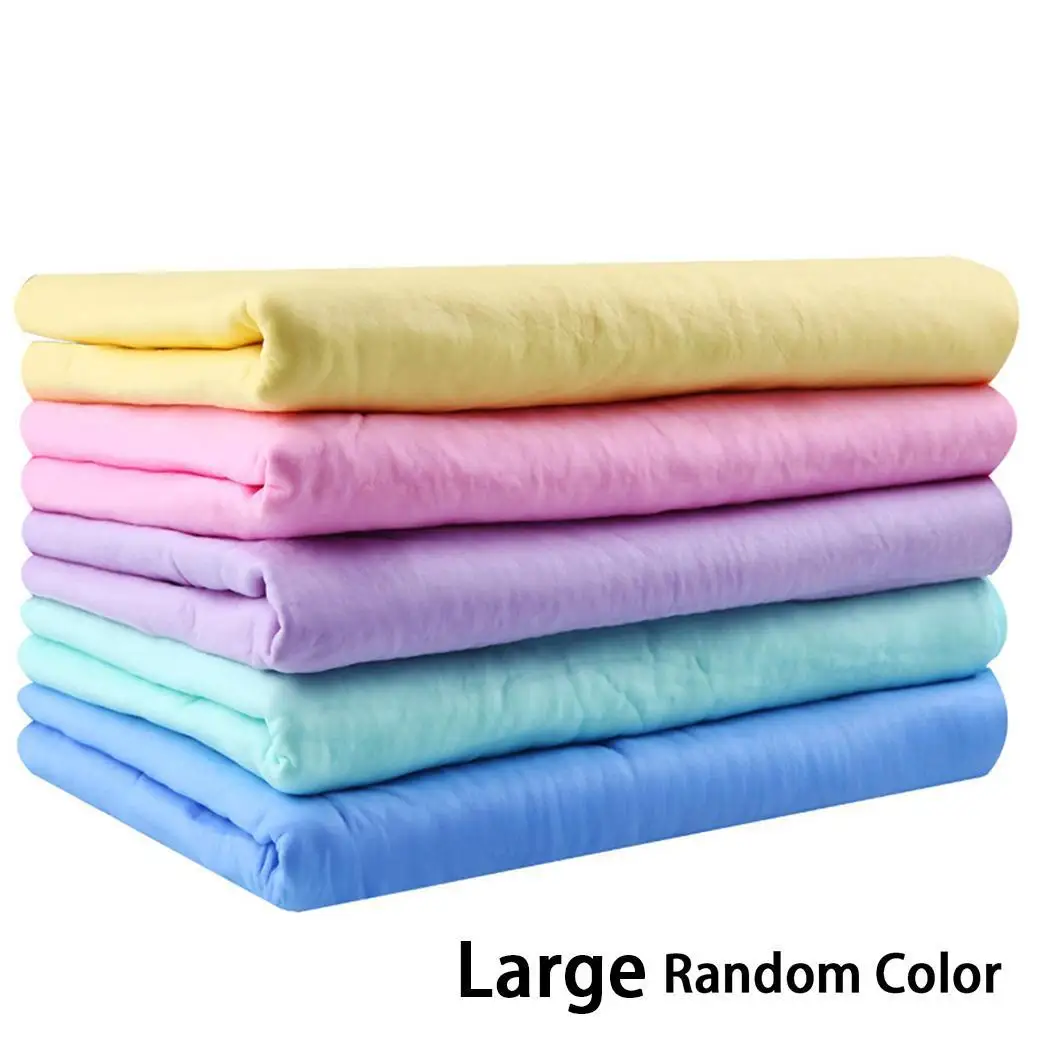 Wipe Glass Rag Soft Deer Skin Towel Pet Absorbent Dry Hair Household, Car Towel Random