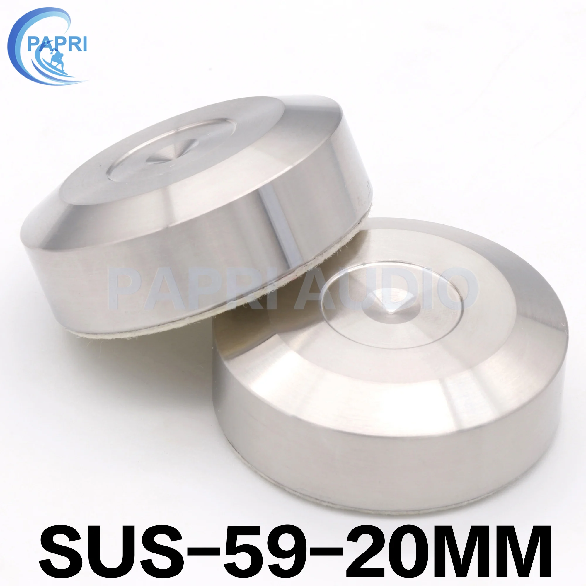 

PAPRI 59*20MM Amplifier Feet Pad 304 Stainless Steel Support To Loudspeaker Cabinet Computer Speaker Turntable Instrument 1PCS