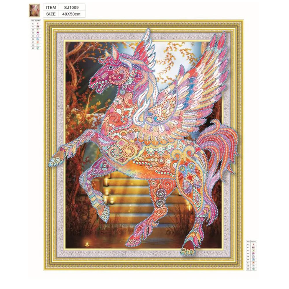 

DIY 5D Diamond Painting Embroidery Cross Stitch Horse Animal Home Decor Rhinestone Mosaic Needlework NO.1 Specifications 30*40