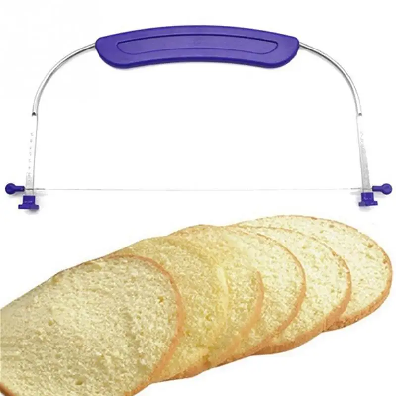 Adjustable Heights Stainless Steel Wire Bread Cake Cutter Pizza Dough Slicers Bakeware Leveler Cake Knife Kitchen Accessories