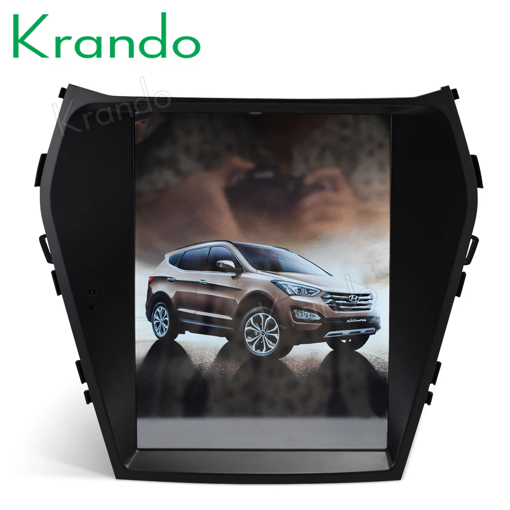 Krando Android 8.1 10.4\ Tesla style Vertical car radio multimedia system For Hyundai IX45/Santa Fe 2013+ navigation player