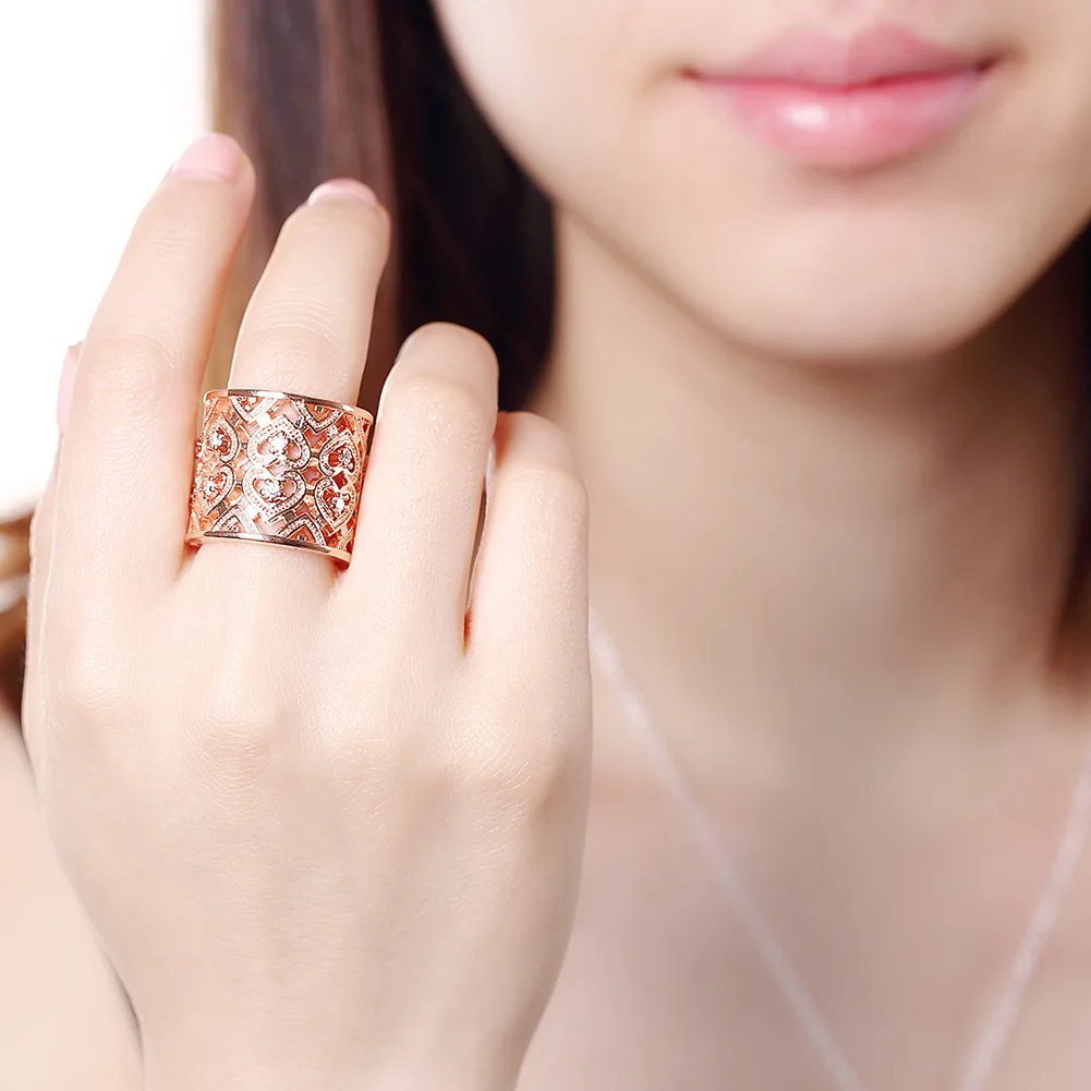 

Stone-inlaid Multi-center Rose Big Ring For Women Vintage Engagement Wedding Party Ring Bague Etoile Birthstone Fine Jewelry