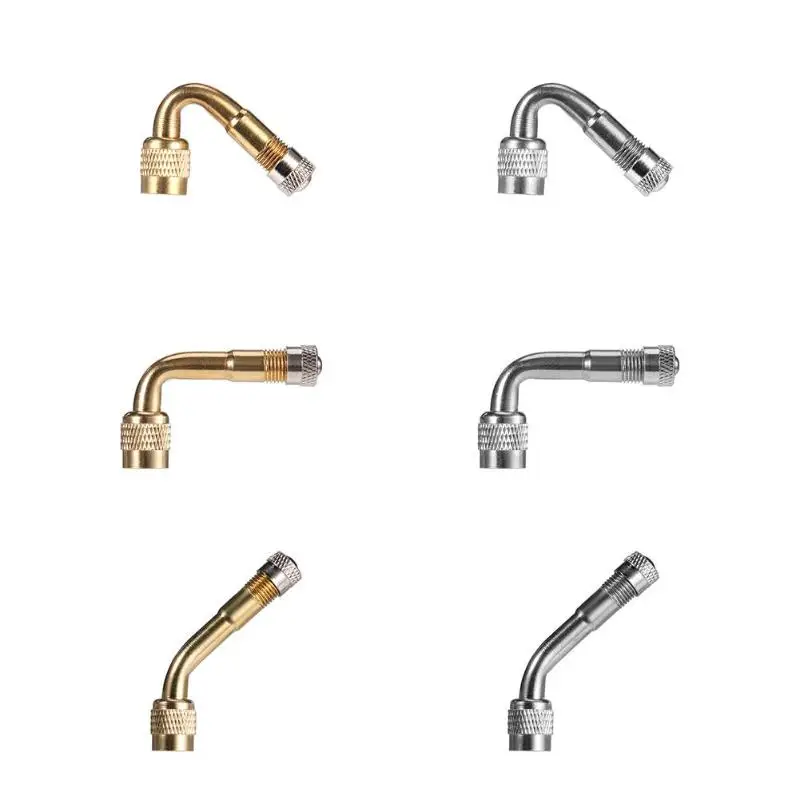 Brass Air Tyre Valve Caps Schrader Valve Stem with Extension Adapter