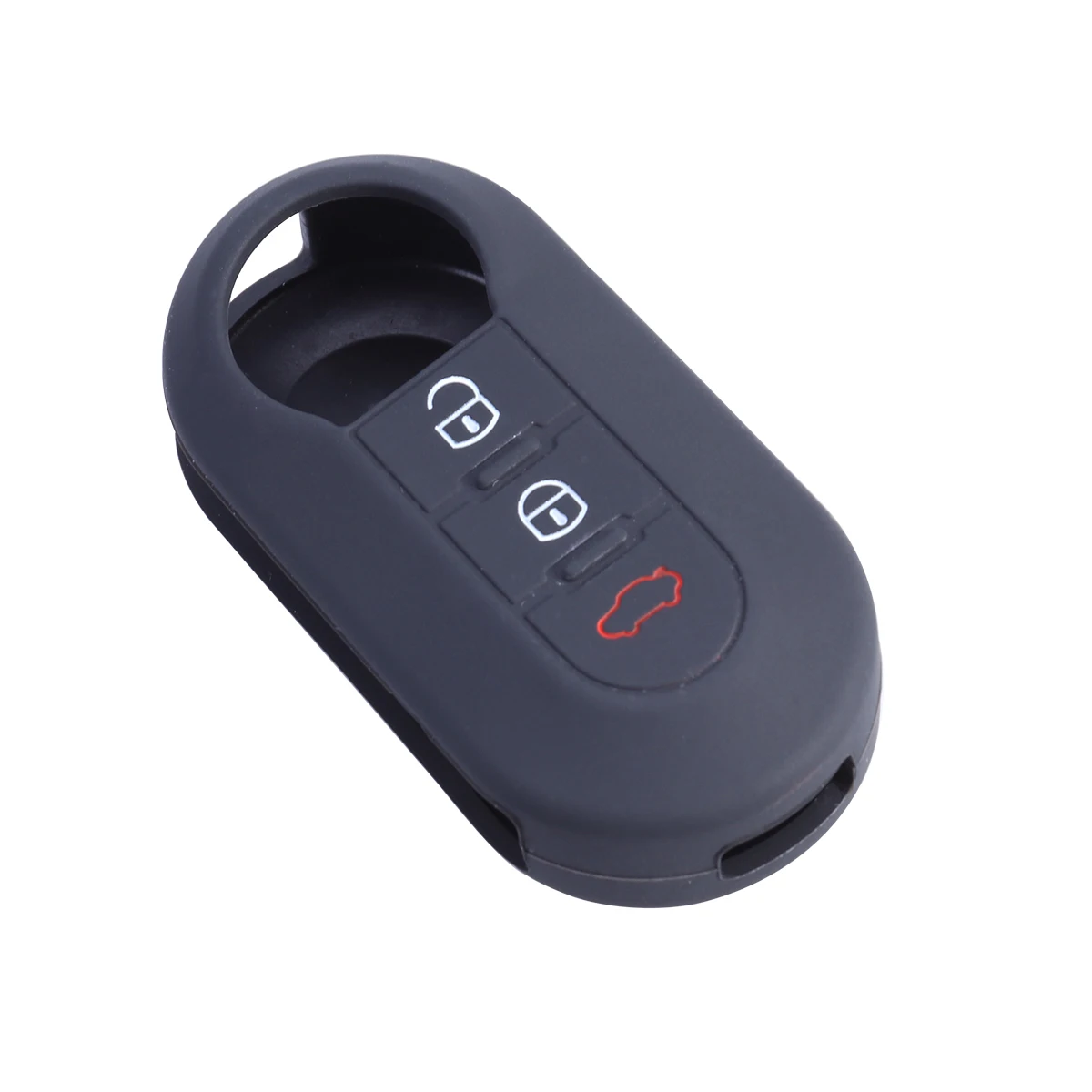 

Silicone 3 Buttons Remote Key Case Cover Shell Car Key Cases Cover Holder Replacement Fit for FIAT 500