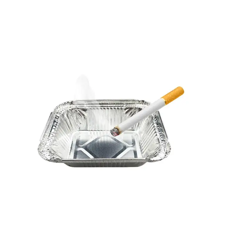 25Pc Aluminum Foil Unbreakable Disposable Ashtray Tobacco Ash Holder Anti-fall Small Portative Cigar | Дом и сад