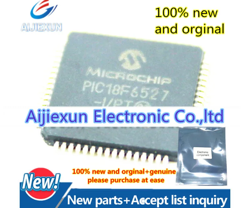 

2Pcs 100% new and orginal PIC18F6527-I/PT QFP64 64/80-Pin, 1-Mbit, Enhanced Flash Microcontrollers in stock