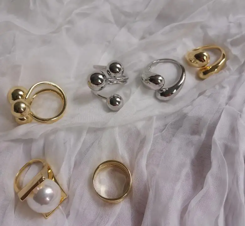 

Irregular Planet Metal Ring Adjustable Ins Style Open Chic Ring