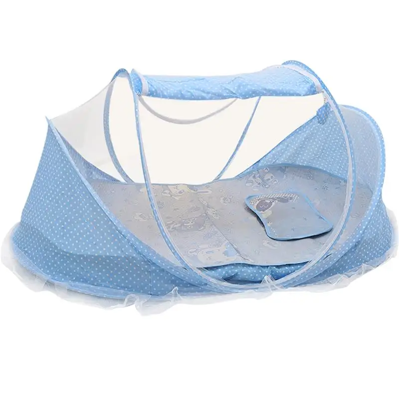 

5PCS Multi-Functional Portable Baby Travel Bed Set Folding Pop Up Baby Sleep Tent With Music Pillows & Mat