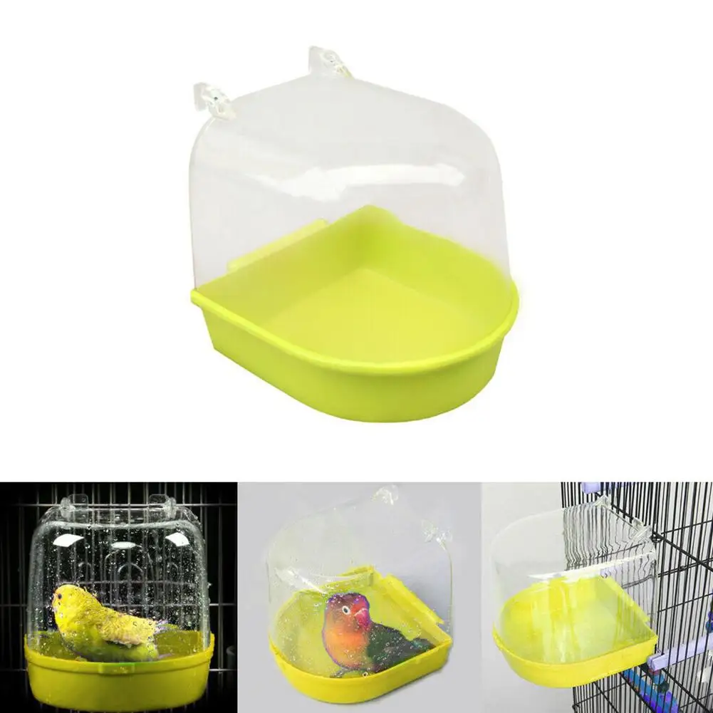 Pet висит воды для ванной ванна для маленьких для птиц попугаев клетка
