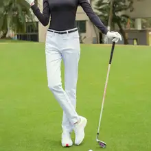 Новые зимние женские утепленные брюки для гольфа Гольф длинные брюки девушка высокое-эластичные спортивные брюки Размеры XS-3XL