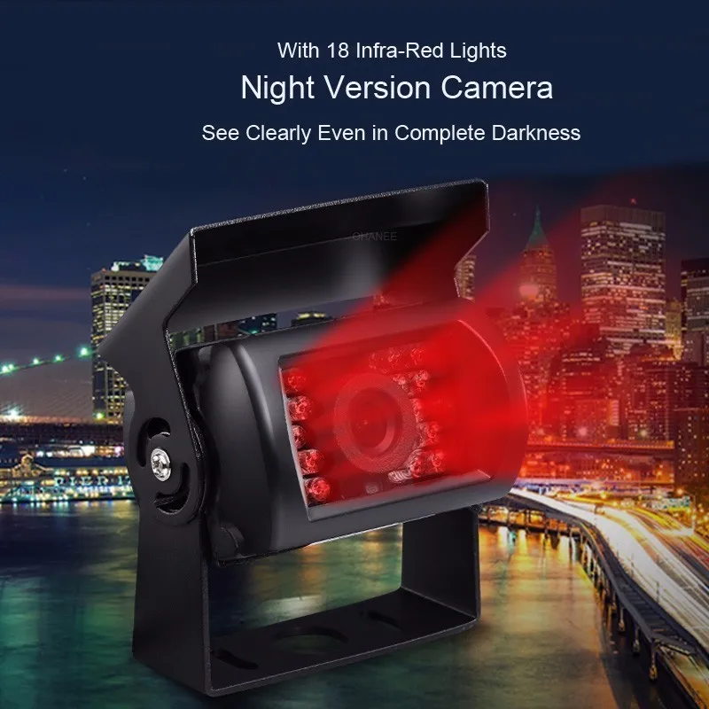 OHANEE камера заднего вида для грузовика 18 Led IR ночное видение Водонепроницаемая